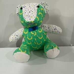 Green and White Starry Teddy Bear